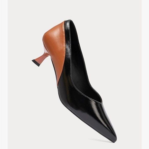 NEWBELLA Vegan Leather Colorblock Heels – Size 8 - Picture 4 of 11